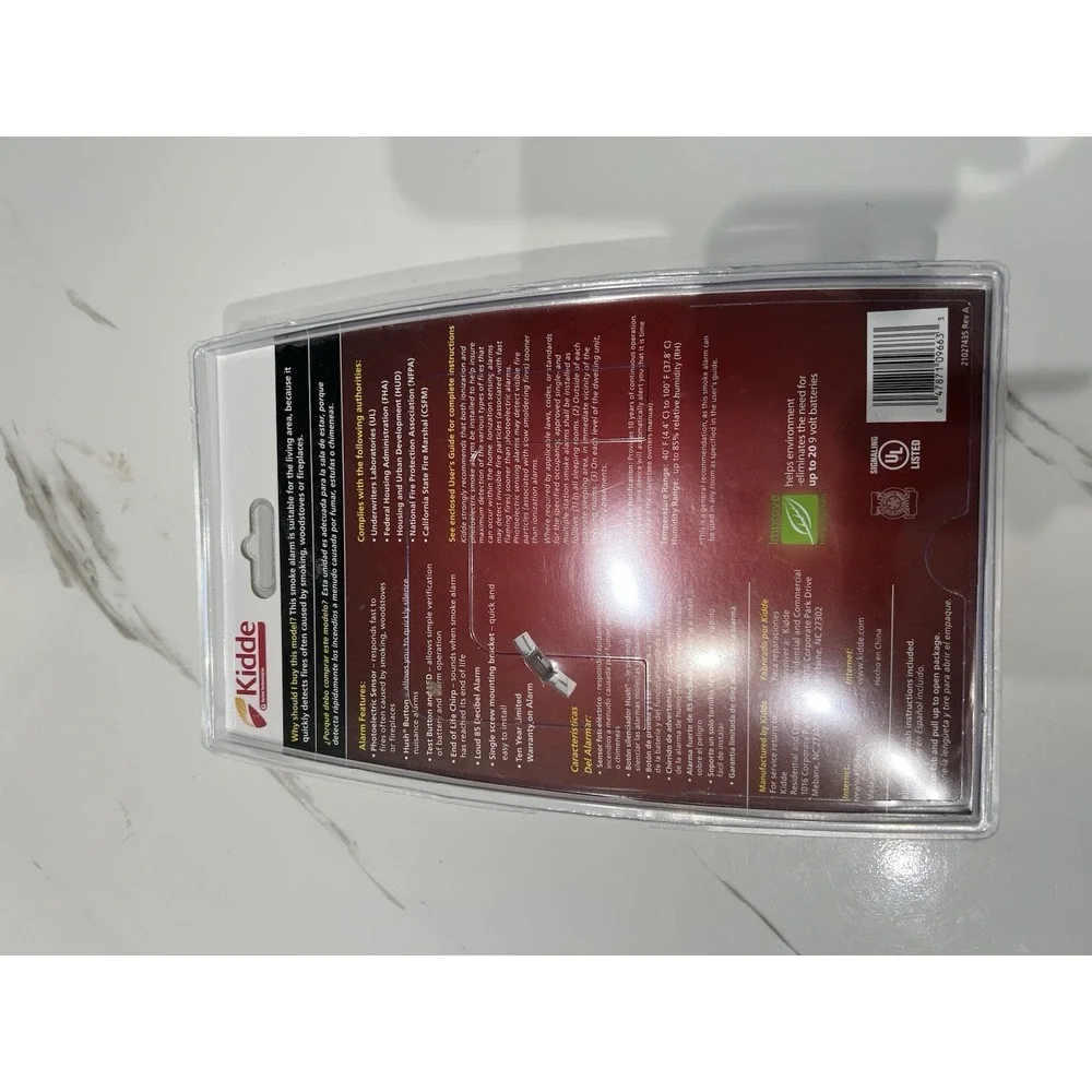 KIDDE Smoke Alarm 10-Year Lithium Battery Living Area Photoelectric P3010L New